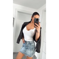 Riflová mini sukně XS S M L 