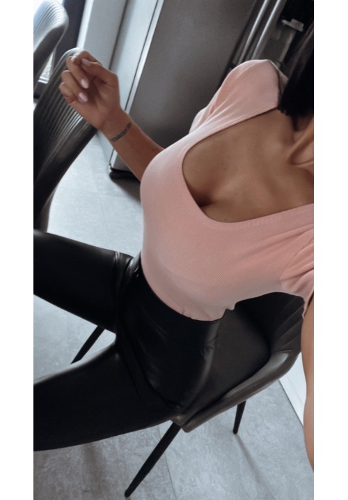 Růžové body krátký rukáv S/M naše výroba,ruční práce 