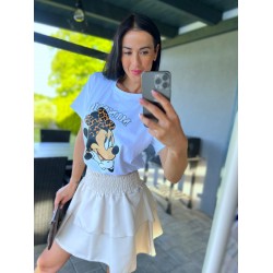 Krémová volánková sukně 